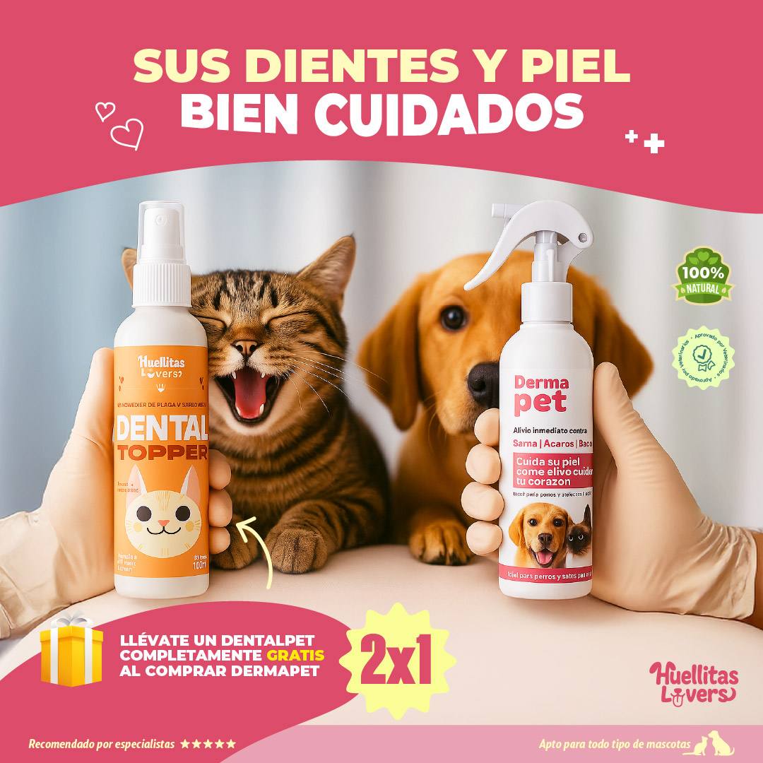 DERMAPETIS 🐶 + 🎁Gratis: 1 Dental Toppers - Ecuador
