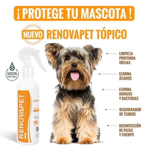 Renovapet tópico 🐶 Protege La Piel De Bacterias, Elimina Sarna y Ácaros 🐕🐈 - Ecuador