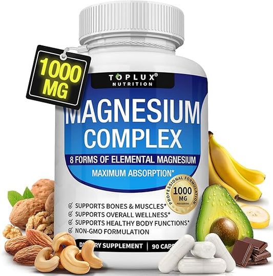 Suplemento Toplux Magnesium Complex 1000 Mg 90 cápsulas - Ecuador